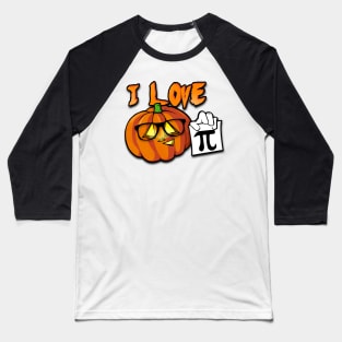 I Love Pumpkin Pi Nerdy Halloween T-Shirt Baseball T-Shirt